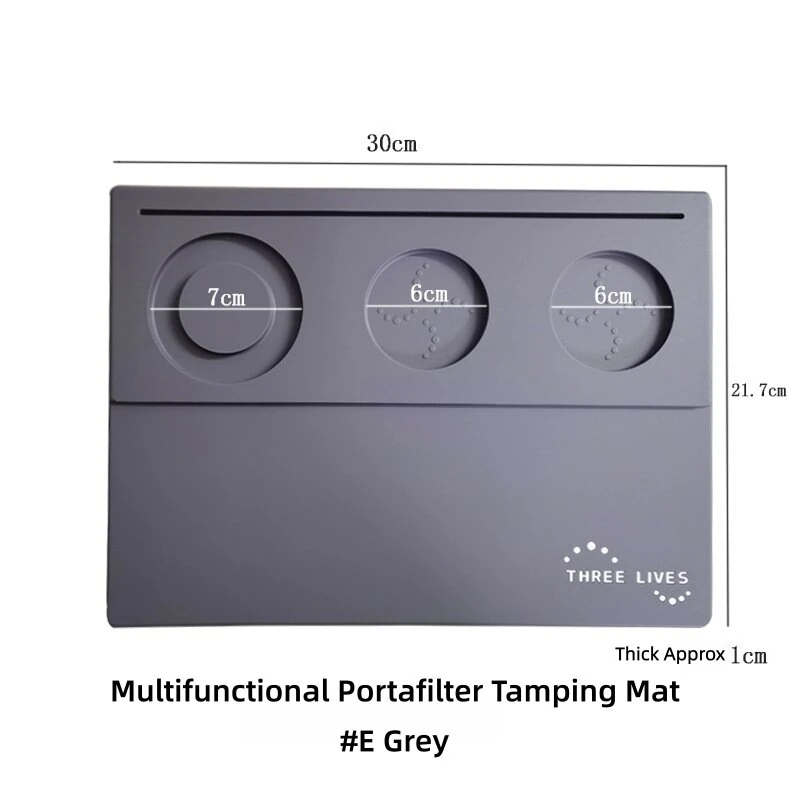 THREE LIVES Espresso Tamping Mat Silicone Non-Slip Coffee Corner Mat Barista Organizer Pad for Tamp Station and Coffee Accessories — view 9