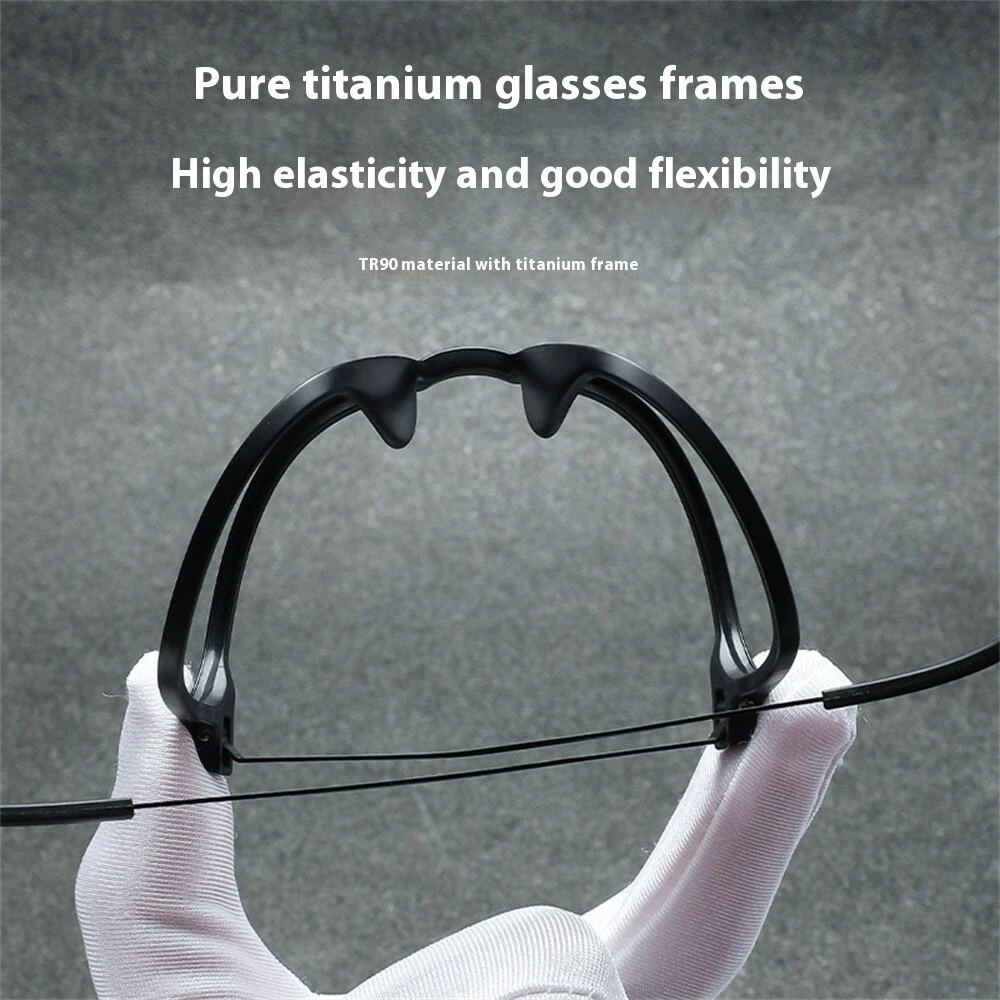 Titanium Frame Reading Glasses for Men Women Fashion Simple Flexible Lightweight Comfy Eyeglasses — view 4