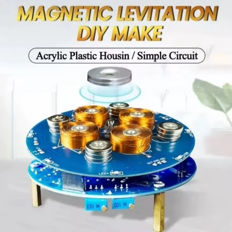TJ-56-254 DIY Magnetic Levitation Kit DC12V 2A PCB Soldering 50G/150G DIY Electronic Kit for Scientific Experiment — view 2