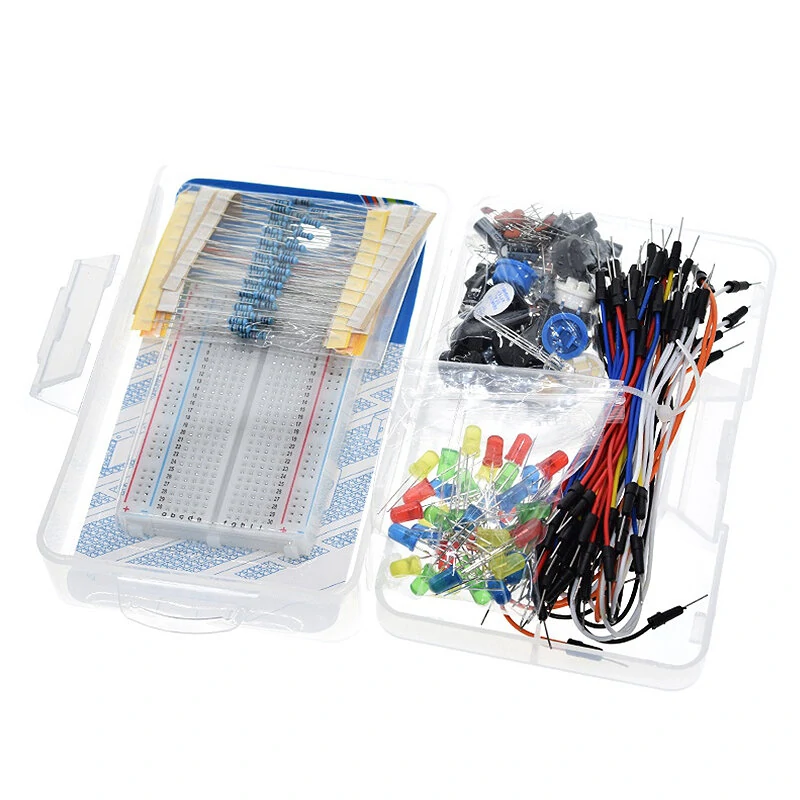 TJ0161 400-hole Starter Kit Resistor LED Capacitor Jumper Wires Breadboard Resistor Kit for UNOR3 — view 2