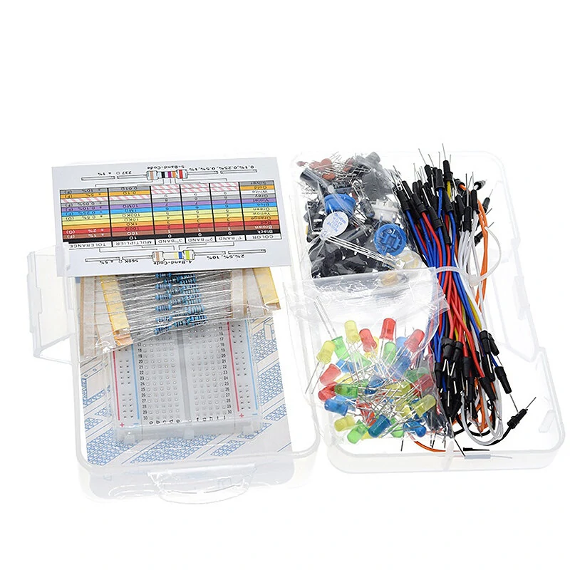 TJ0161 400-hole Starter Kit Resistor LED Capacitor Jumper Wires Breadboard Resistor Kit for UNOR3 — view 3