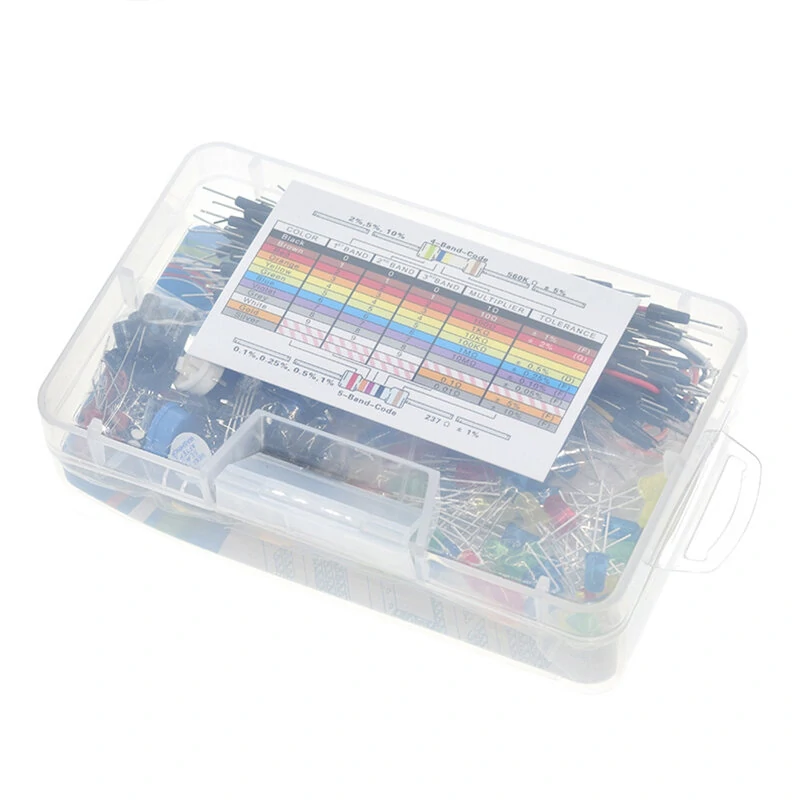 TJ0161 400-hole Starter Kit Resistor LED Capacitor Jumper Wires Breadboard Resistor Kit for UNOR3 — view 5