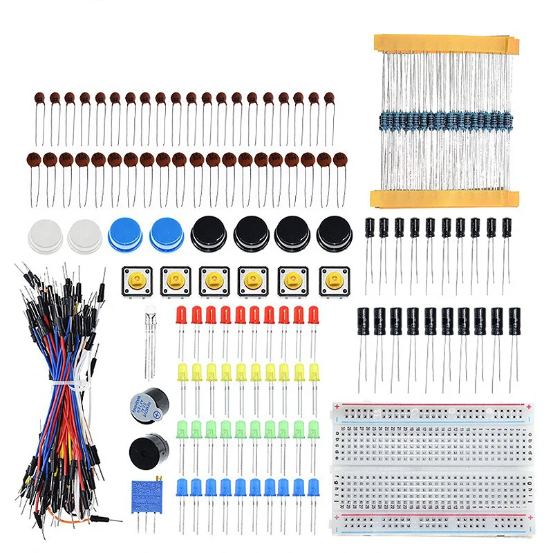 TJ0161 400-hole Starter Kit Resistor LED Capacitor Jumper Wires Breadboard Resistor Kit for UNOR3 — view 6