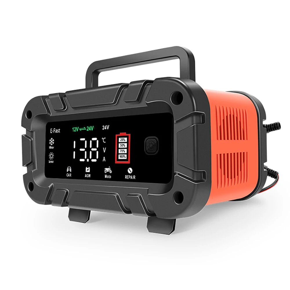TK-700 12V 24V Battery Charger Repair Car Battery Charger Large Screen Multiple Modes for Car SUV Truck Boat Motorcycle — Pricio