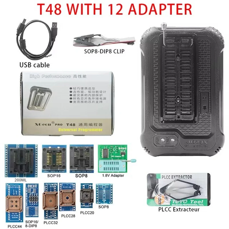 TL866 T48 Universal Programmer USB Multi-Interface Support 31000 Plus Chips NAND EMMC AVR PIC Adapter — view 5