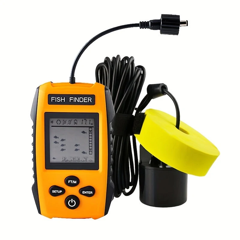 TL88E Portable Fish Finder Sonar Sensor LCD Display Water Depth Fish Location 200kHz Ultrasonic Underwater Fish Dectoter — view 5