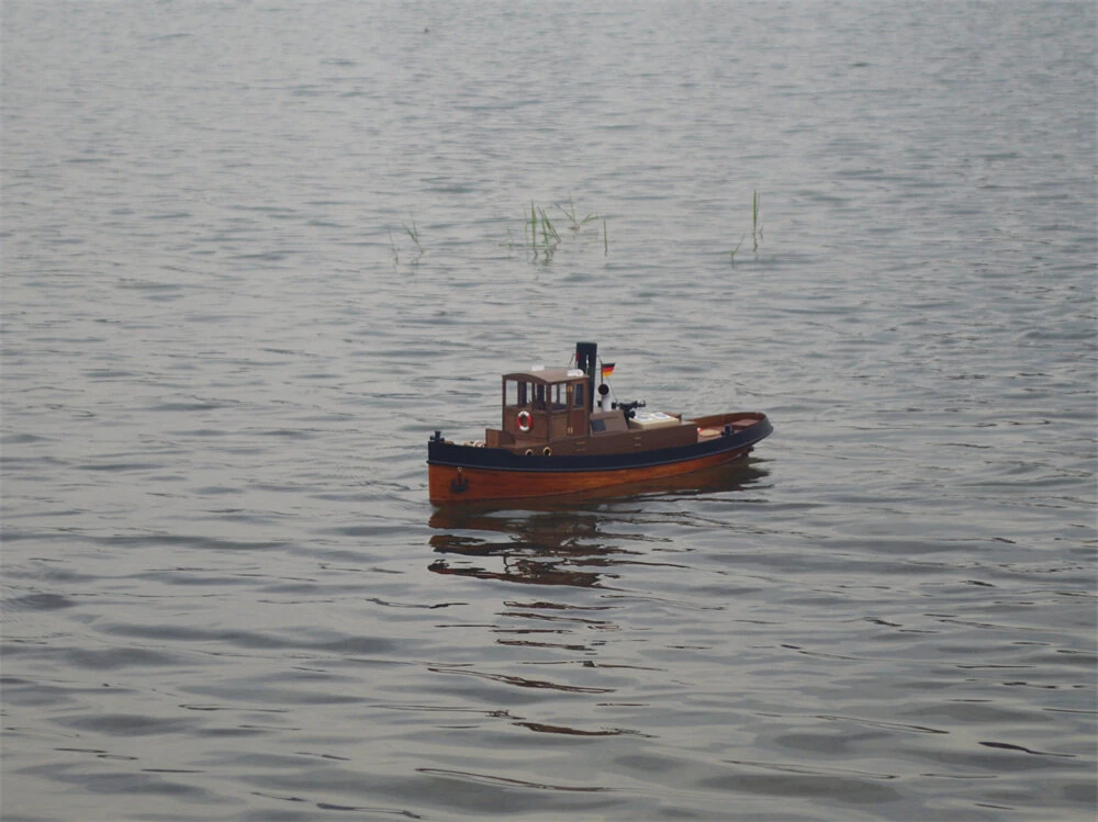 Tony Ray Aero Model 1/18 Mini 1930s Steam Tug Boat RC Ship DIY Full KIT Unassembled w/ Motor ESC Servo Micro Toys — view 4
