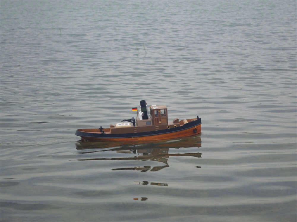 Tony Ray Aero Model 1/18 Mini 1930s Steam Tug Boat RC Ship DIY Full KIT Unassembled w/ Motor ESC Servo Micro Toys — view 5