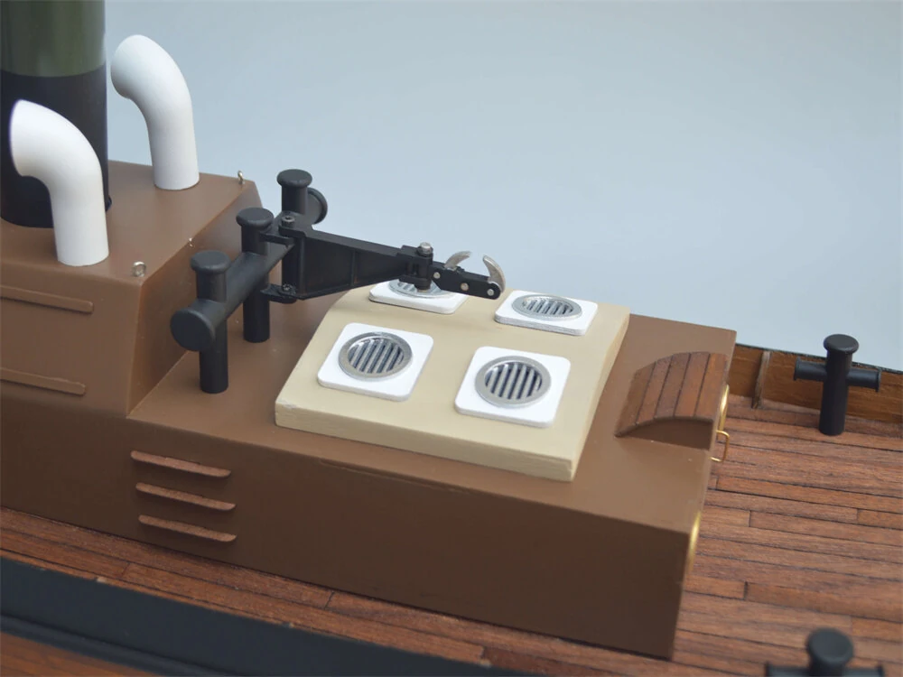 Tony Ray Aero Model 1/18 Mini 1930s Steam Tug Boat RC Ship DIY Full KIT Unassembled w/ Motor ESC Servo Micro Toys — view 8