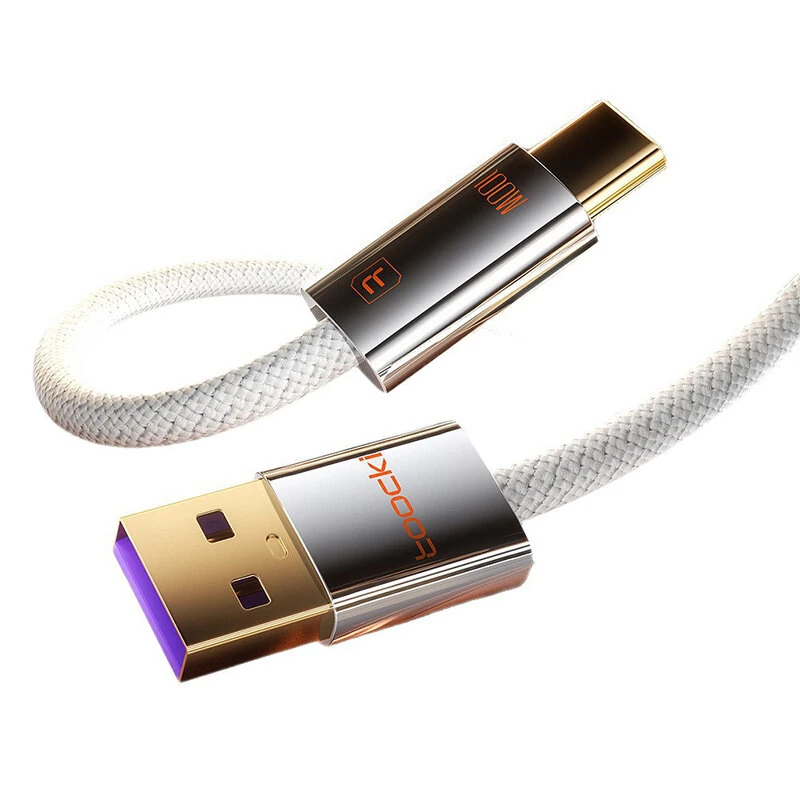 Toocki TX110A2 100W USB-A to Type-C Cable QC3.0 Fast Charging Data Transmission Thickened Tinned Copper Core Line 1M/2M Long for iPhone 17 17Pro Max 16 15 for Xiaomi 17pro for Samsung Galaxy S25 Ultra for OPPO Reno9