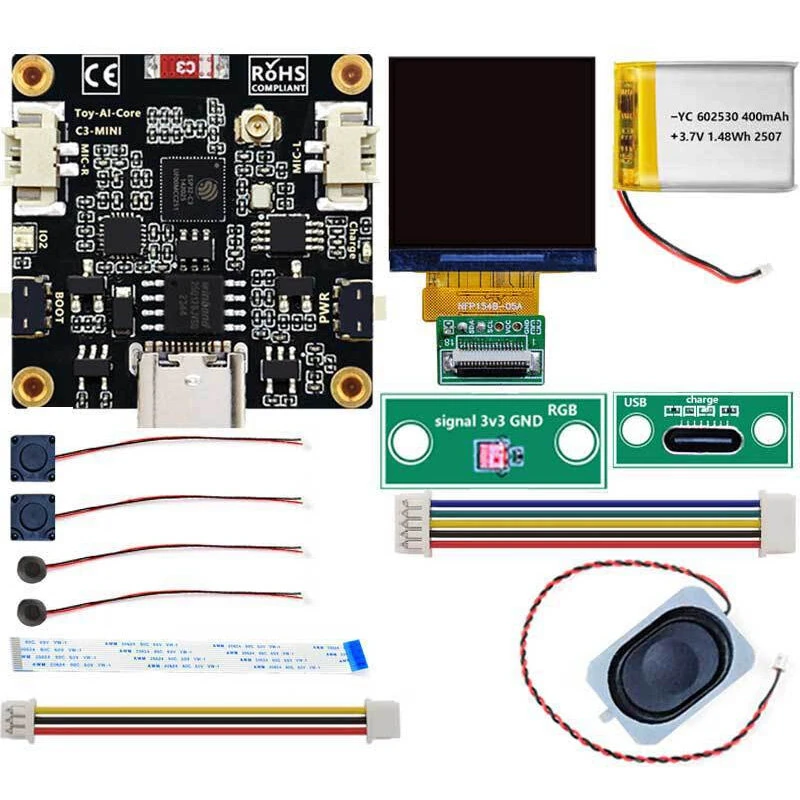Toy-AI-Core-ESP32-C3 Smart Voice Robot Mini Development Board 1.28/1.54 Inch LCD Extension Board AI DeepSeek Xiaozhi Core C3 Toy Doll Core