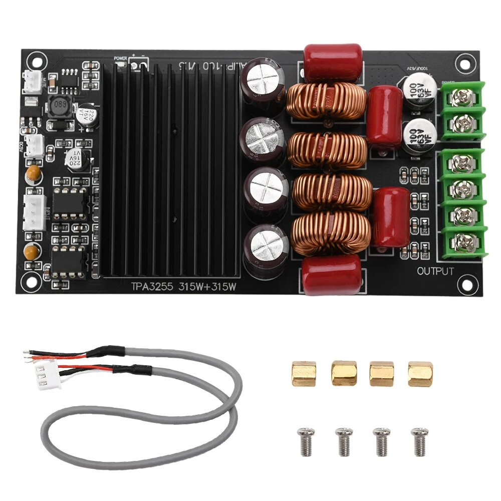 TPA3255 Dual Channel Audio Power Amplifier Board 2x300W Digital HiFi Stereo High Fidelity Sound Quality Amplifier Module — view 7