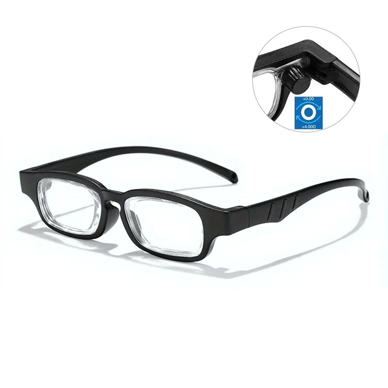 TR Adjustable Focus Reading Glasses Range +1.0 to +4.0 Comfortable Anti-blue Light Zoom Presbyopia Glasses — image 1
