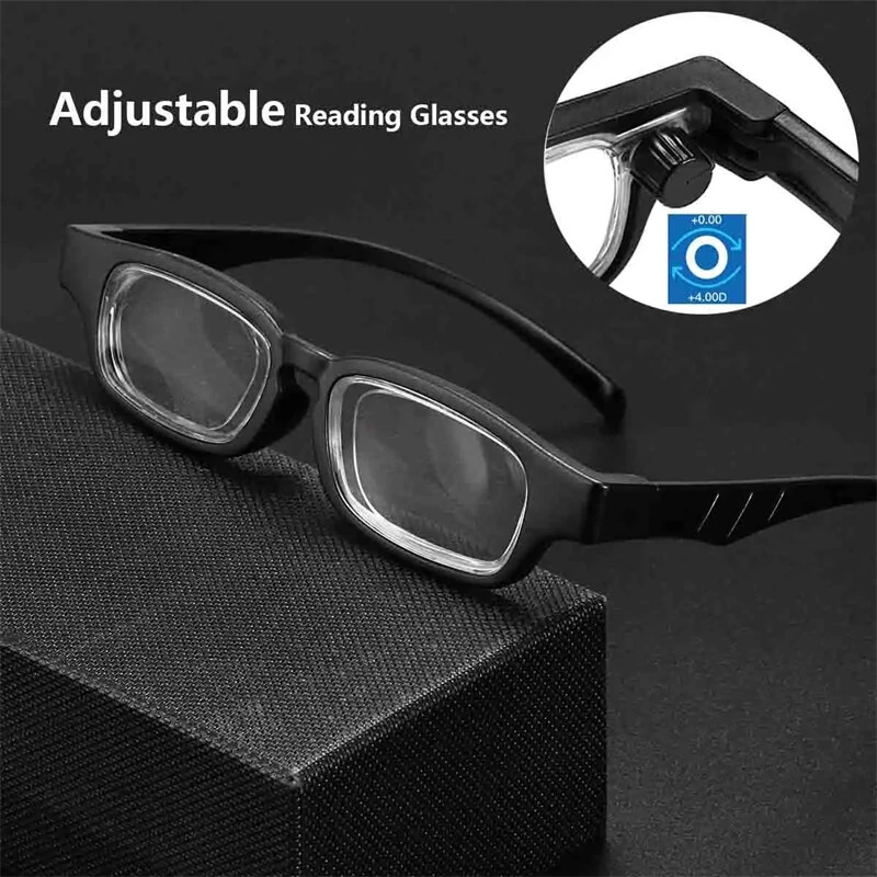 TR Adjustable Focus Reading Glasses Range +1.0 to +4.0 Comfortable Anti-blue Light Zoom Presbyopia Glasses — view 2