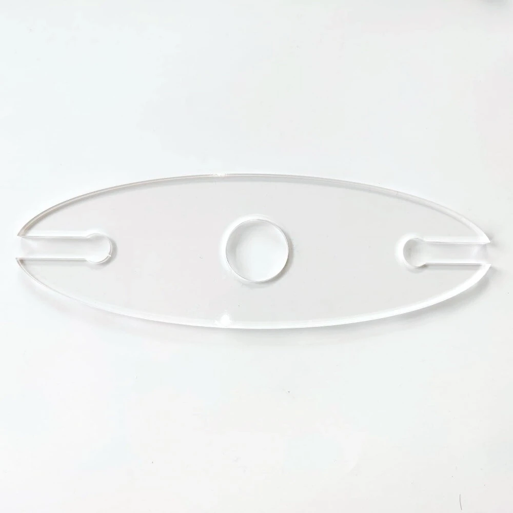 Transparent Acrylic Router Template Oval Handle Round Hollow Design Precision Woodworking Cutting Tools Router Inlay Template Furniture Cabinet Routing Accessories