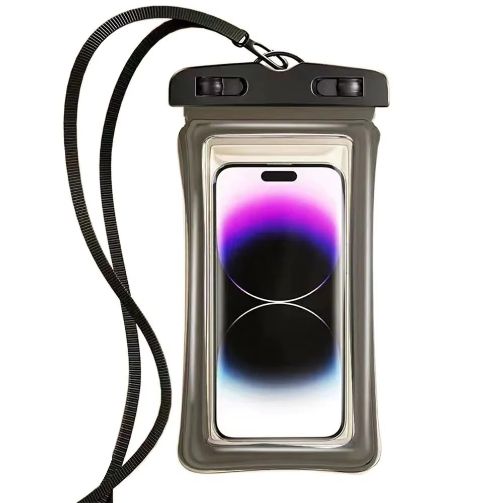 Transparent Airbag Waterproof Phone Case Touch Screen with Lanyard Phone Sealed Bag Swimming&Diving for Under 7.0 inches Mobile Phone — image 1
