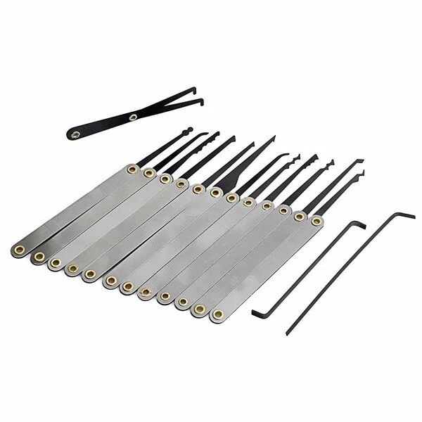 Transparent Practice Padlock with 12pcs Unlocking Lock Picks Set Key Extractor Tools — view 4