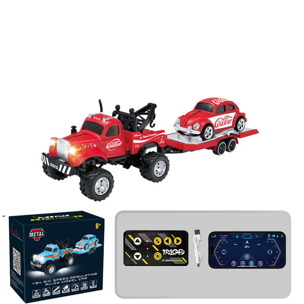 TRASPED HG4-194 HG4-197 RTR 1/64 2.4G RWD Mini Alloy RC Car Off-Road Truck LED Light Three Speed Support App Remote Control Vehicles Models Pocket Toys Desktop Collection Gift For Boys — view 2