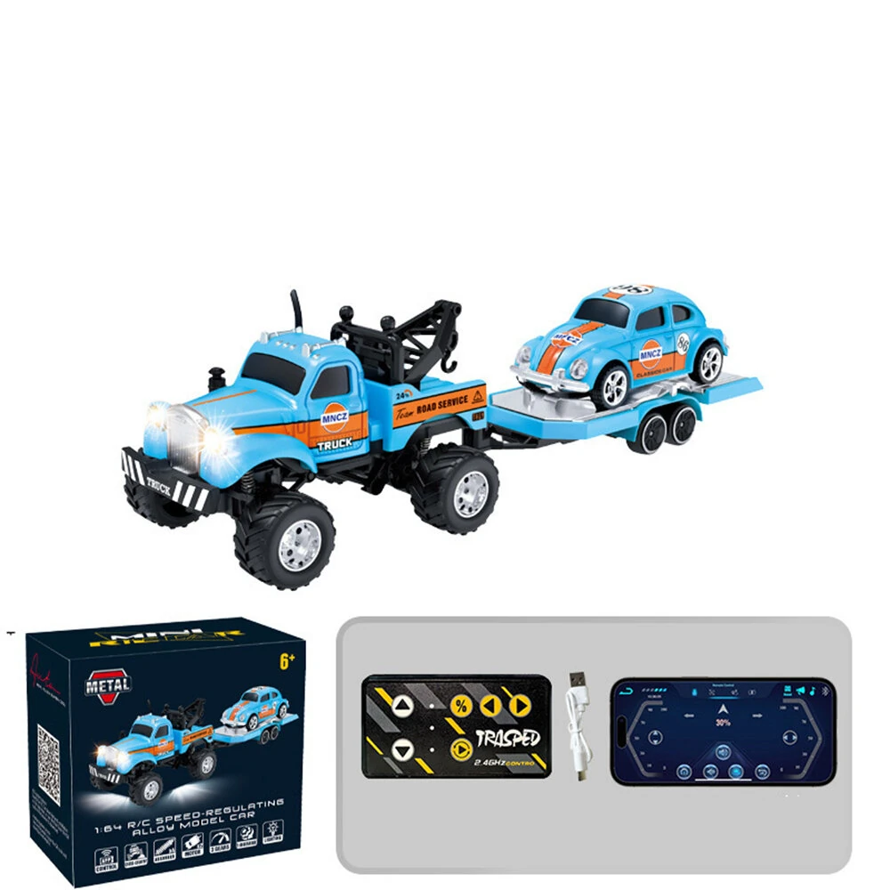 TRASPED HG4-194 HG4-197 RTR 1/64 2.4G RWD Mini Alloy RC Car Off-Road Truck LED Light Three Speed Support App Remote Control Vehicles Models Pocket Toys Desktop Collection Gift For Boys — view 3