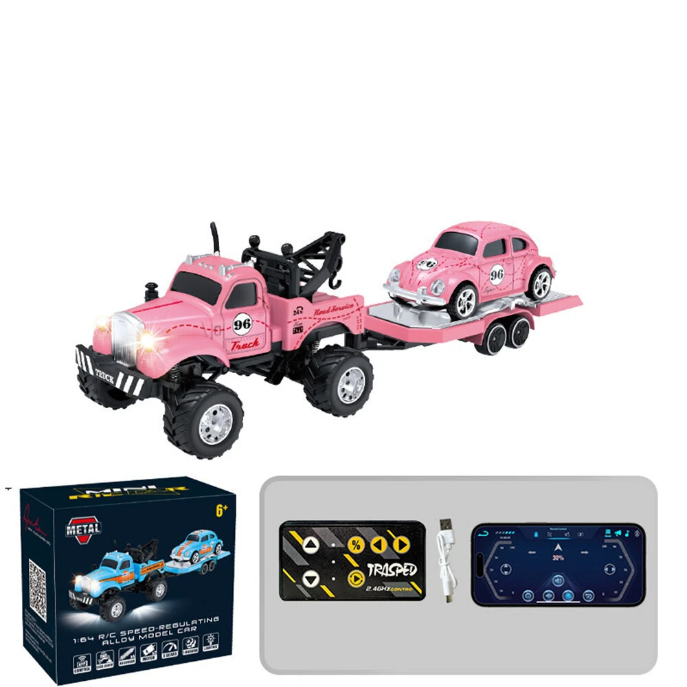TRASPED HG4-194 HG4-197 RTR 1/64 2.4G RWD Mini Alloy RC Car Off-Road Truck LED Light Three Speed Support App Remote Control Vehicles Models Pocket Toys Desktop Collection Gift For Boys — view 6