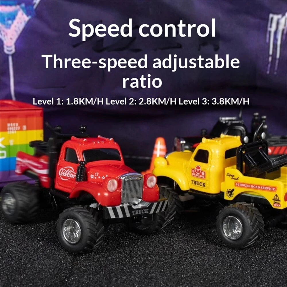 TRASPED HG4-194 HG4-197 RTR 1/64 2.4G RWD Mini Alloy RC Car Off-Road Truck LED Light Three Speed Support App Remote Control Vehicles Models Pocket Toys Desktop Collection Gift For Boys — view 7