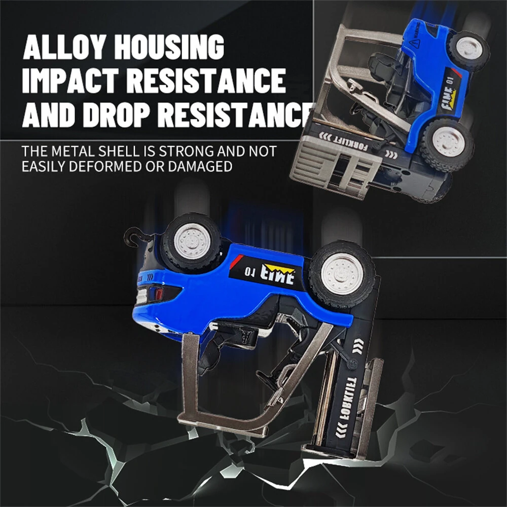 TRASPED HG4-244 RTR 1/64 2.4G Mini RC Car Alloy Forklift with Trailer Suppprt App Remote Control LED Light Sound Engineering Vehicle Desktop Toys Model Collection Gift For Boys — view 4