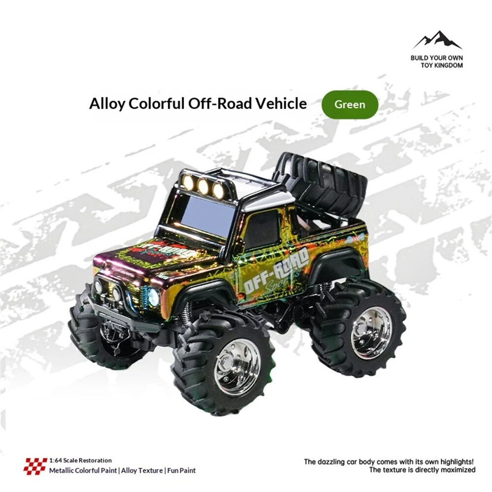 TRASPED HG4-335 RTR 1/64 2.4G RWD Mini Alloy RC Car Cyber Off-Road Climbing Truck Cool Appearance LED Light Shock Absorption Support App Remote Control Three Speed Vehicles Models Pocket Toys Desktop Collection Gift For Boys — view 10