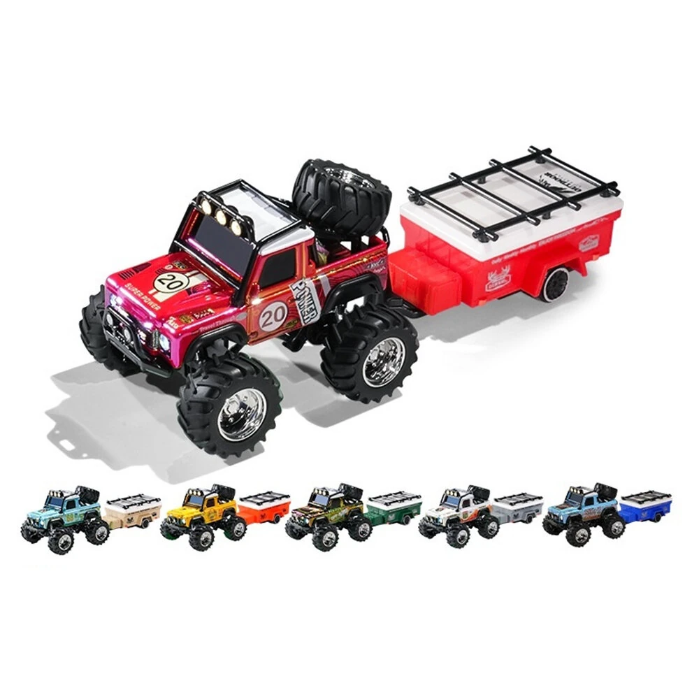 TRASPED HG4-335 RTR 1/64 2.4G RWD Mini Alloy RC Car Cyber Off-Road Climbing Truck Cool Appearance LED Light Shock Absorption Support App Remote Control Three Speed Vehicles Models Pocket Toys Desktop Collection Gift For Boys — view 11