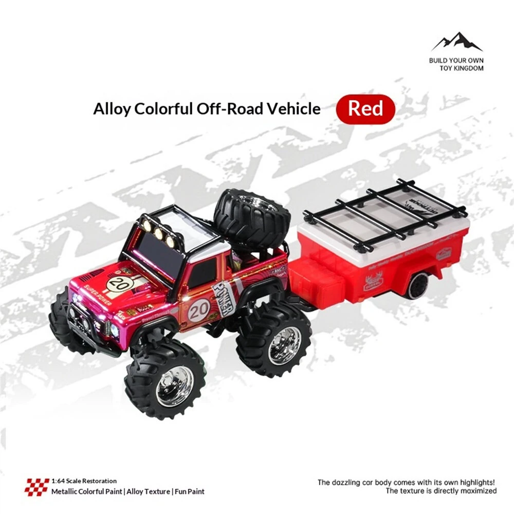 TRASPED HG4-335 RTR 1/64 2.4G RWD Mini Alloy RC Car Cyber Off-Road Climbing Truck Cool Appearance LED Light Shock Absorption Support App Remote Control Three Speed Vehicles Models Pocket Toys Desktop Collection Gift For Boys — view 5