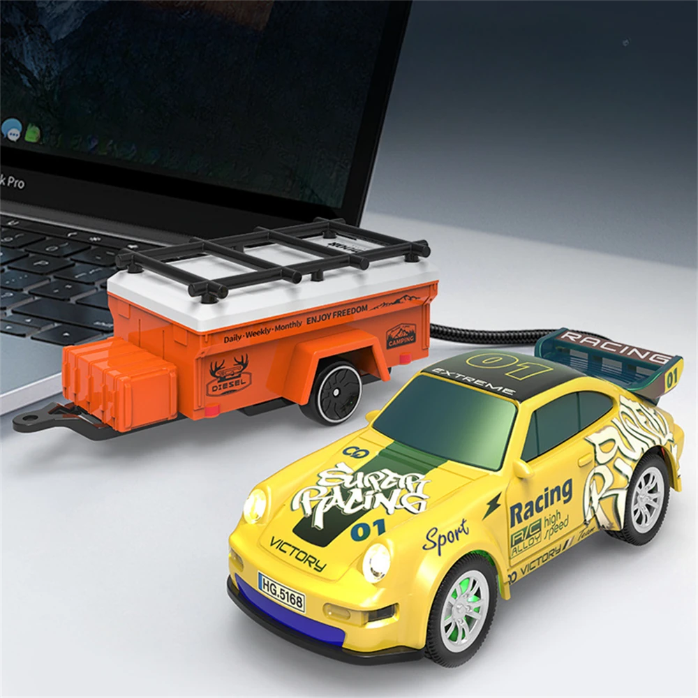 TRASPED HG4-427 RTR 1/64 2.4G RWD Mini Alloy Drift RC Car Colorful LED Light Support App Remote Control Three Speed Vehicles Models Pocket Toys Desktop Collection Gift For Boys