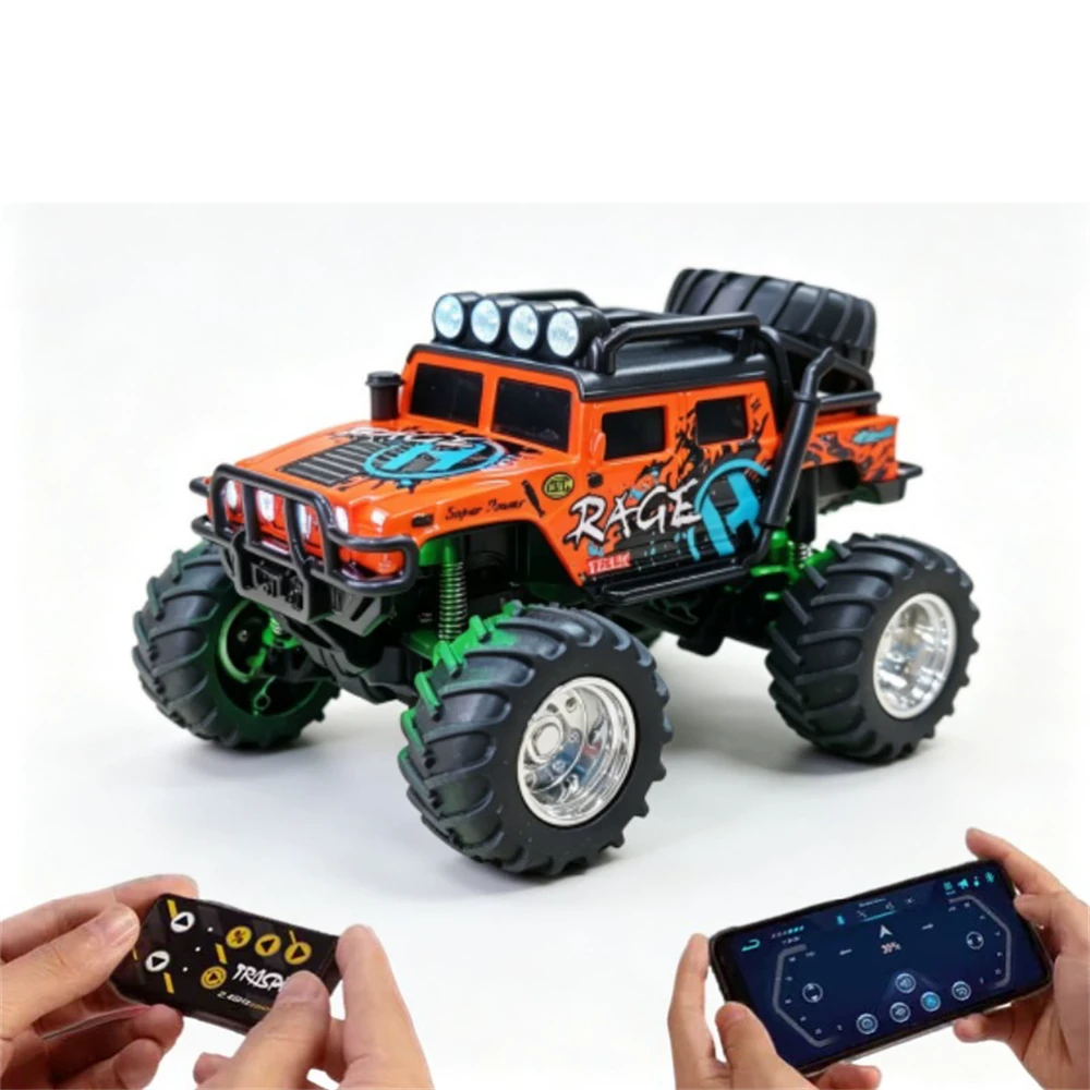 TRASPED HG4-457 RTR 1/64 2.4G RWD Mini H1 Alloy RC Car Off-Road Truck LED Light Three Speed Support App Remote Control Vehicles Models Pocket Toys Desktop Collection Gift For Boys — view 4