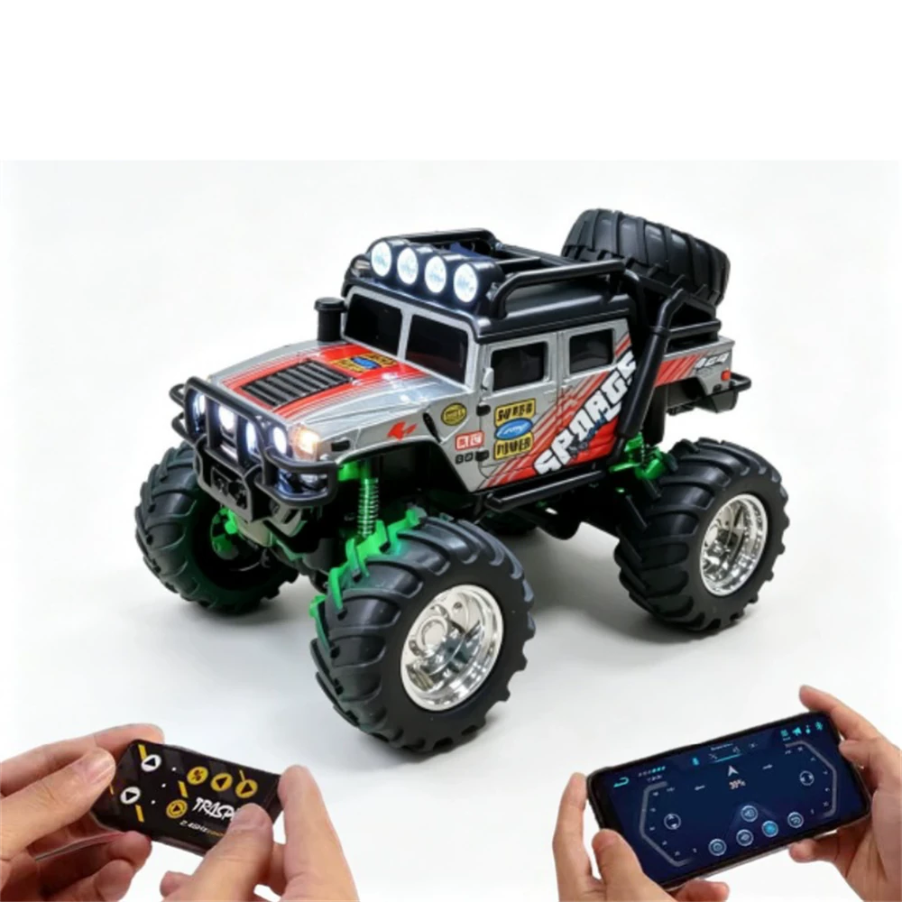 TRASPED HG4-457 RTR 1/64 2.4G RWD Mini H1 Alloy RC Car Off-Road Truck LED Light Three Speed Support App Remote Control Vehicles Models Pocket Toys Desktop Collection Gift For Boys — view 5