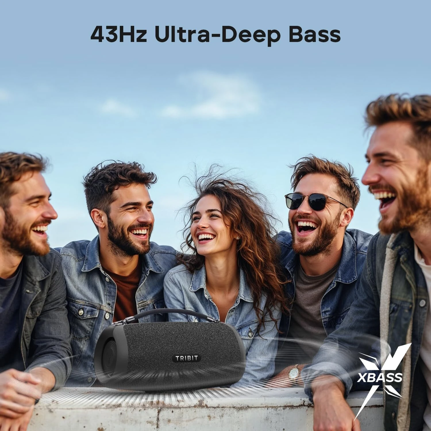 Tribit StormBoxLava 80W Portable bluetooth 5.4 Speaker Wireless Speaker 2x30W Neodymium Magnet Woofers 2x10W Silk Dome Tweeters 43Hz Ultra Deep Bass 24H Playback TWS Pairing IP67 Waterproof Outdoors Speakers with Detachable Shoulder Strap — view 4