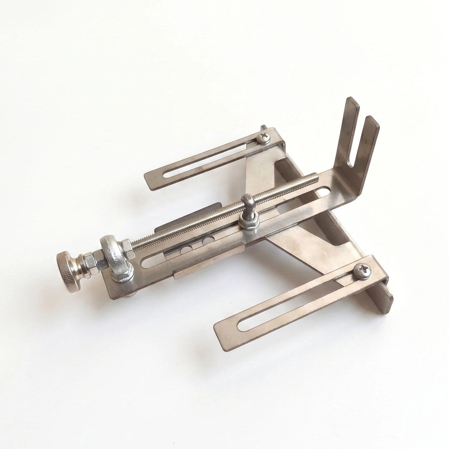 Trimmer Router Straight Edge Guide Metal Centering Slotting Jig with Scale for Woodworking Palm — view 2