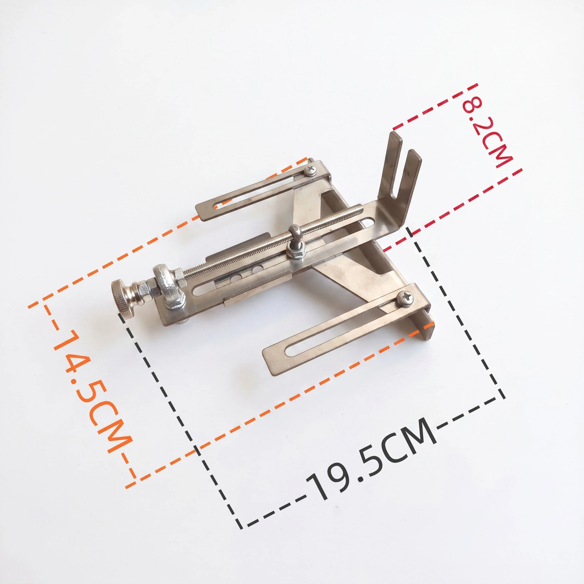 Trimmer Router Straight Edge Guide Metal Centering Slotting Jig with Scale for Woodworking Palm — view 3