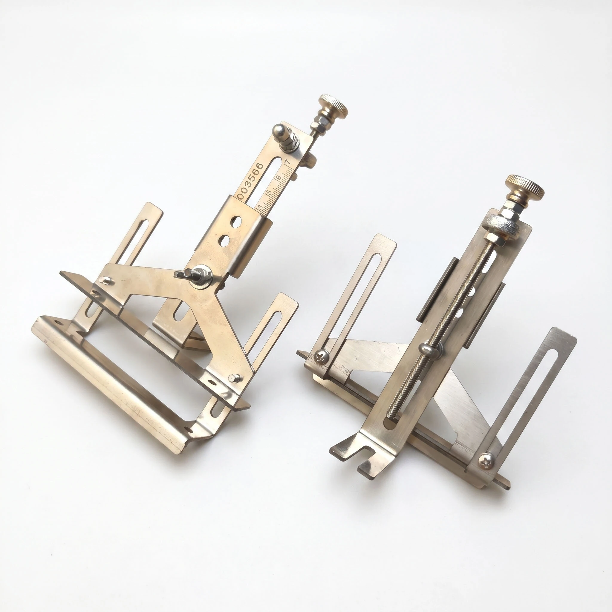 Trimmer Router Straight Edge Guide Metal Centering Slotting Jig with Scale for Woodworking Palm — view 4