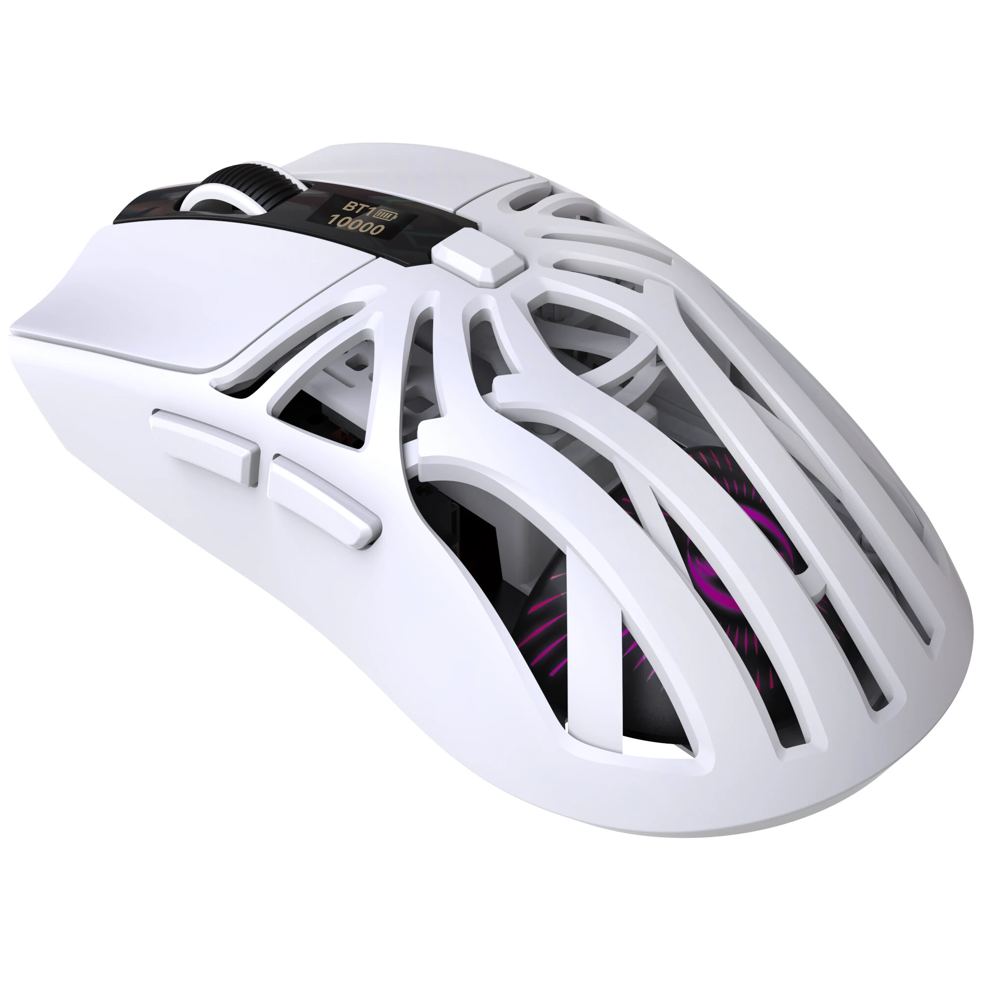 Tripe-Mode Wireless Gaming Mouse with Digital Screen 1200-10000DPI RGB 1KHz polling Rate Type-C Rechargeable Ergonomic Wireless/BT/Wired Macro Programmable — view 4