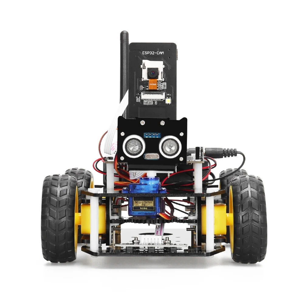 TSCINBUNY ESP32 CAM Automation Smart Robot Car Kit Ultrasonic Obstacle Avoidance Face Recognition for Arduino IDE Keil5 Programming — view 2