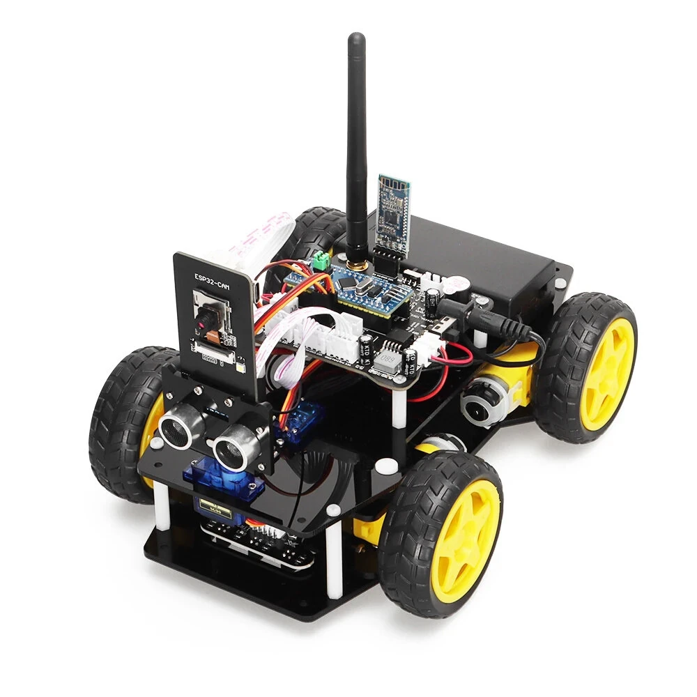 TSCINBUNY ESP32 CAM Automation Smart Robot Car Kit Ultrasonic Obstacle Avoidance Face Recognition for Arduino IDE Keil5 Programming — view 3