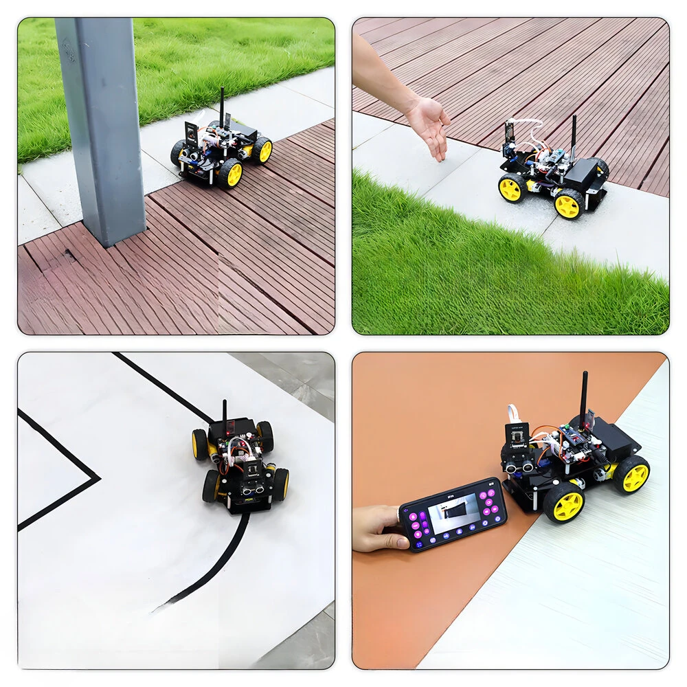 TSCINBUNY ESP32 CAM Automation Smart Robot Car Kit Ultrasonic Obstacle Avoidance Face Recognition for Arduino IDE Keil5 Programming — view 6