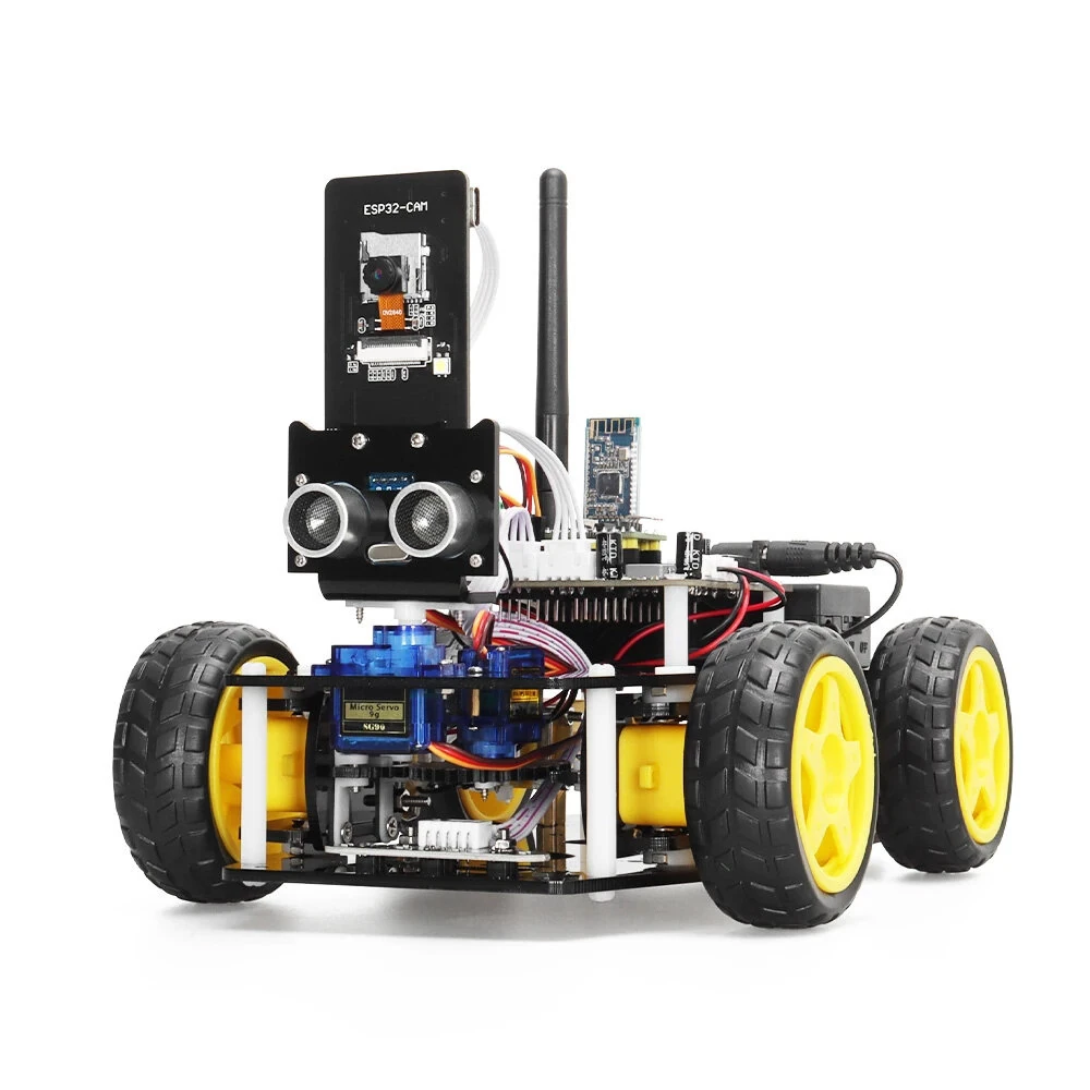 TSCINBUNY ESP32 CAM Automation Smart Robot Car Kit Ultrasonic Obstacle Avoidance Face Recognition for Arduino IDE Keil5 Programming — view 8