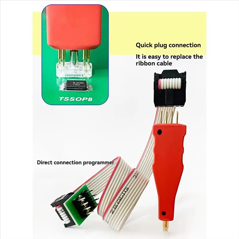 TSSOP8/MSOP8 Chip Programmer Test Probe 8Pin 2.54mm Header ISP Flash MCU Automotive Connection Cable — view 5