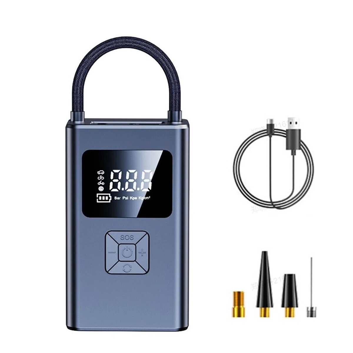 TUERBB T-AP66 Cordless Tire Inflator 4000mAh Air Pump with LED Light Power Bank for Cars, Motorcycles, Bicycles, Balls, Etc. — TUERBB