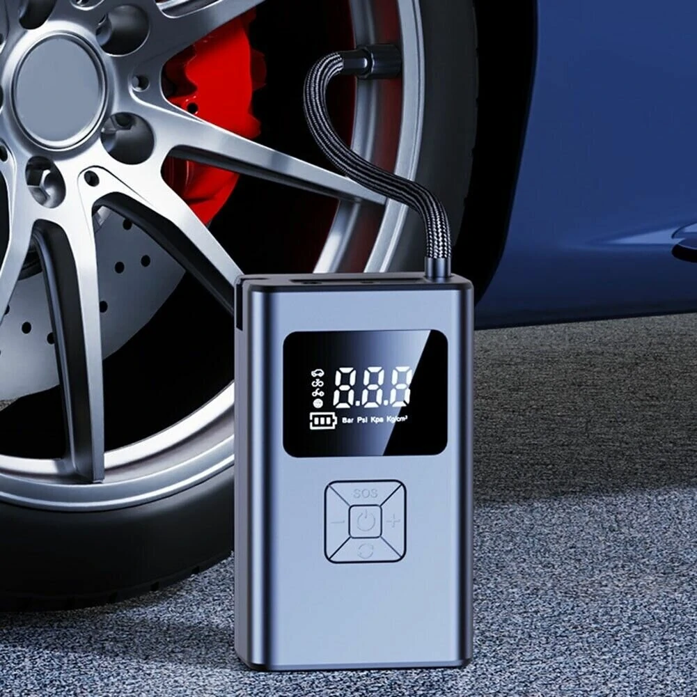TUERBB T-AP66 Cordless Tire Inflator 4000mAh Air Pump with LED Light Power Bank for Cars, Motorcycles, Bicycles, Balls, Etc. — view 3