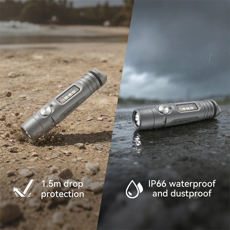 TuNeng S15pro-TK 750LM Titanium Alloy LED Keychain Light 350mAh USB-C 30H Runtime IP66 EDC Flashlight Mini Torch — view 3