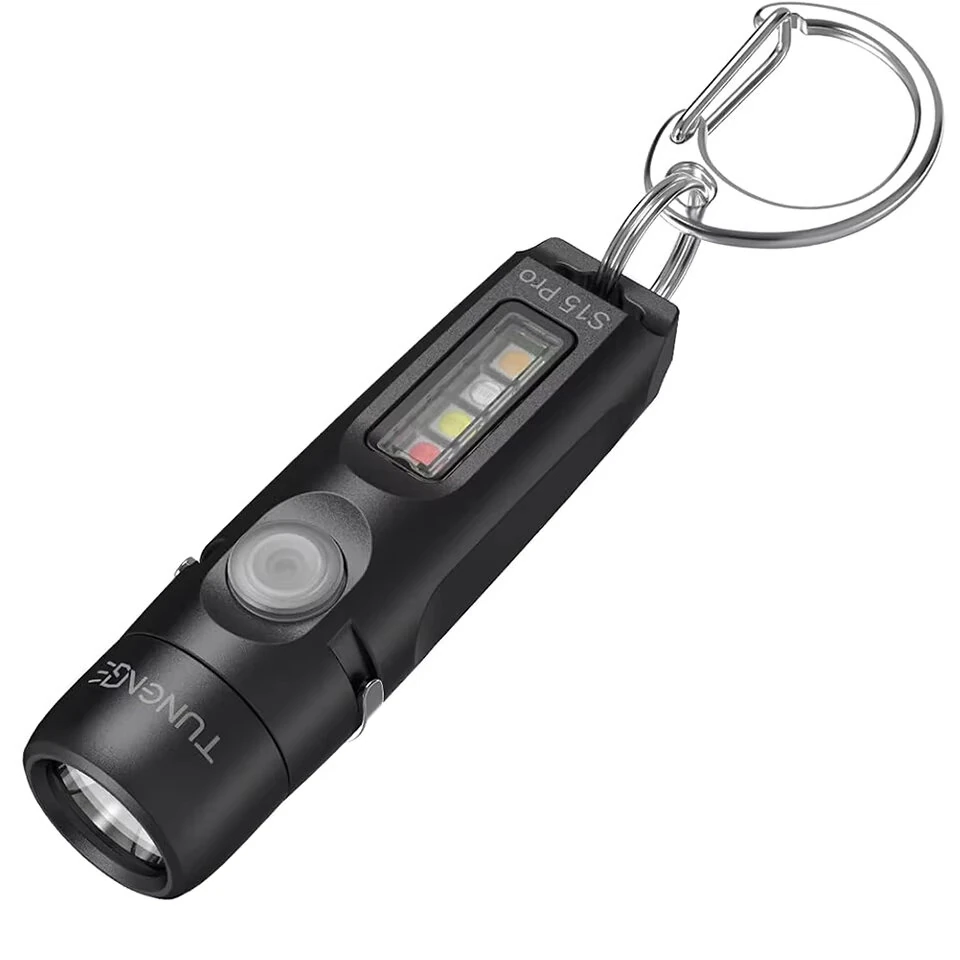 TUNENGE S15Pro 750LM LED Keychain Flashlight with Clip Magnet USB-C Rechargeable Mini EDC Pocket Light — TUNENGE