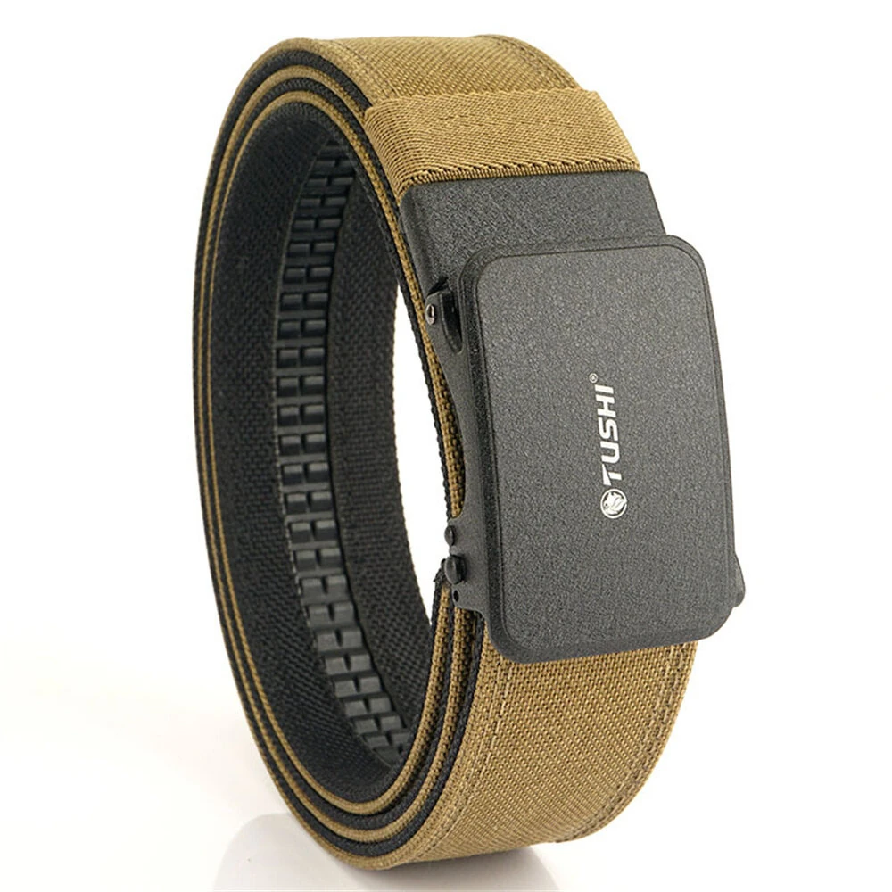 TUSHI 120cm Automatic Buckle Men Tactical Belt 1100D Nylon Thickened Hardened Double-layer Military Girdle for Outdoor Sports — view 10