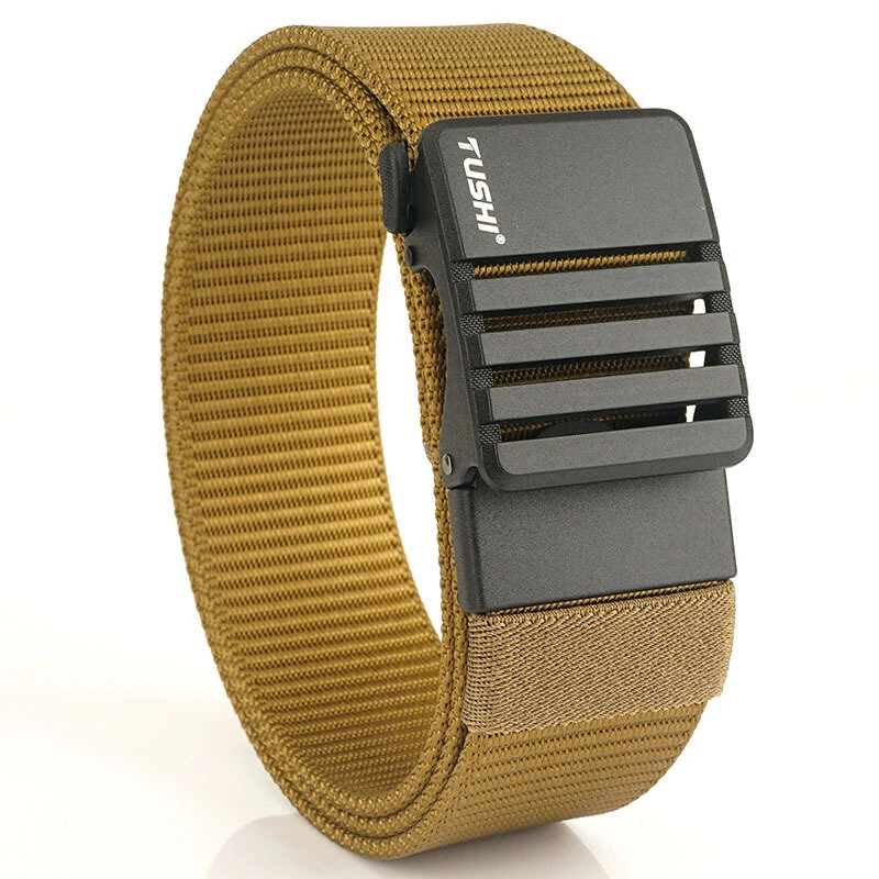 TUSHI 120cm Nylon Hard Tactical Belt for Men Metal Automatic Buckle Belt Military Belt for Outdoor Sports — view 8