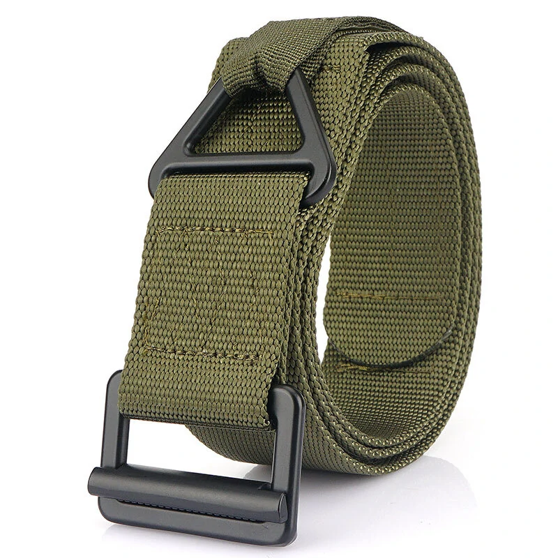 TUSHI 125cm Men's Tactical Nylon Belt Adjustable Wear-resistant Lightweight Waist Belt Buckle Canvas Belt Casual Sports Belts — view 10
