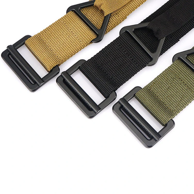 TUSHI 125cm Men's Tactical Nylon Belt Adjustable Wear-resistant Lightweight Waist Belt Buckle Canvas Belt Casual Sports Belts — view 3
